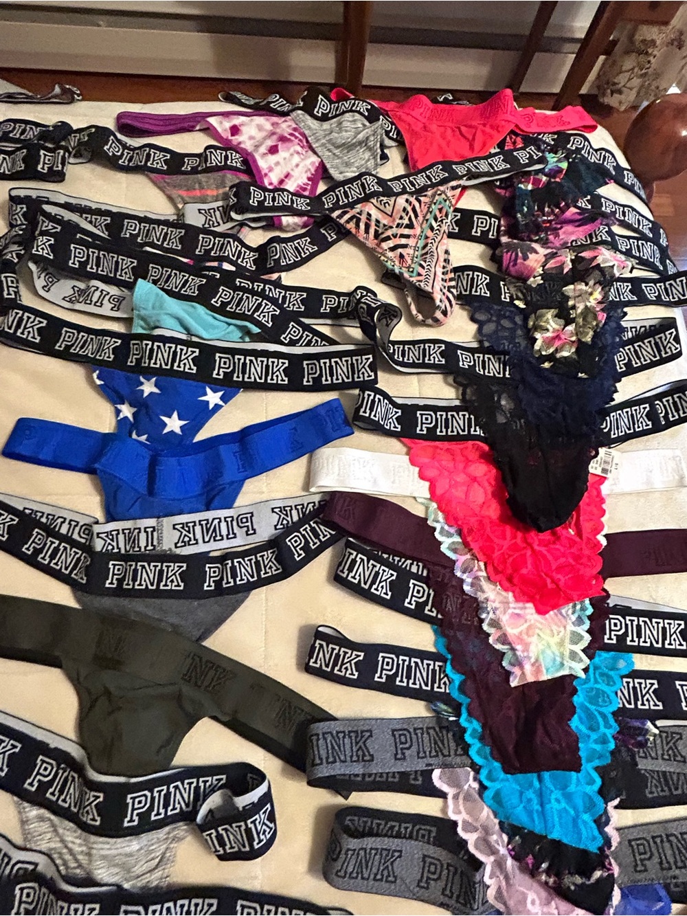 Victoria’s Secret Pink Logo Thick Waist Band Panties discontinued lot 117 total - Picture 7 of 11